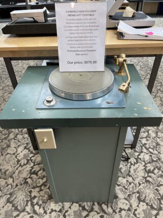 McCurdy Broadcast Turntable